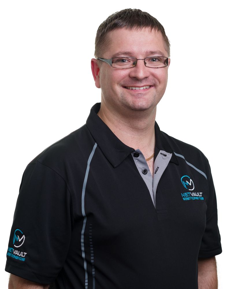 Radek Tkaczyk in a NetVault polo